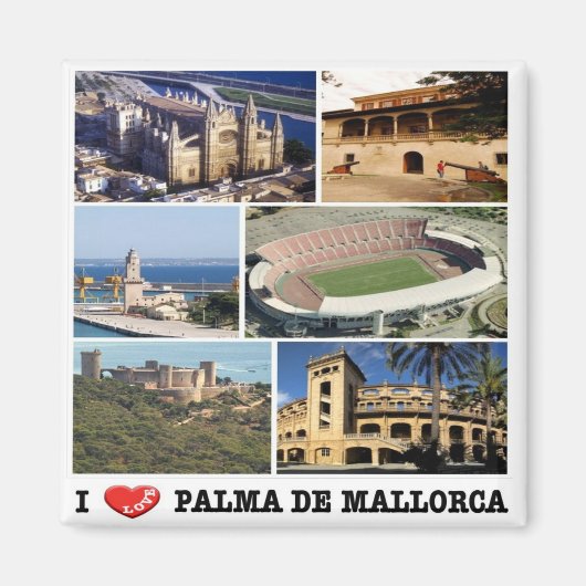 zES117 PALMA DE MALLORCAパノラマ、冷蔵庫 マグネット (正面)