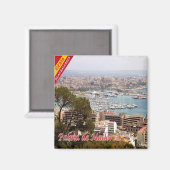 zES126 PALMA DE MALLORCA,パノラマ,冷蔵庫 マグネット (正面/裏面)