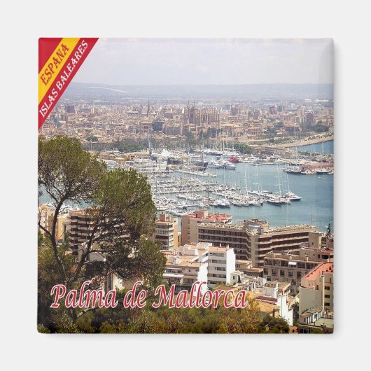 zES126 PALMA DE MALLORCA,パノラマ,冷蔵庫 マグネット (正面)