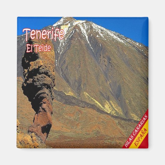 zES136 EL TEIDE Tenerife，スペイン，冷蔵庫 マグネット (正面)