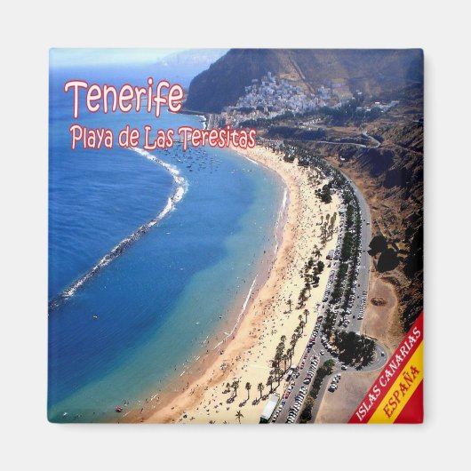 zES139 TENERIFE Teresitasビーチ、カナリア、冷蔵庫 マグネット (正面)