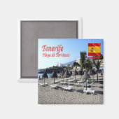zES147 TENERIFE Torviscasビーチ、カナリア、冷蔵庫 マグネット (正面/裏面)
