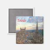 zES149 TOLEDOパノラマ,スペイン,冷蔵庫 マグネット (正面/裏面)