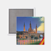 zES150 ZARAGOZAパノラマ，スペイン，冷蔵庫 マグネット (正面/裏面)