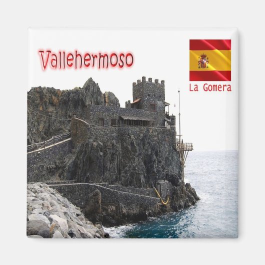 zES151 LA GOMERA Vallehermoso, Castillo del Mar, マグネット (正面)