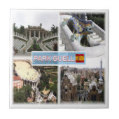 zES153 BARCELONA Park Guell,カタロニア, タイル (正面)