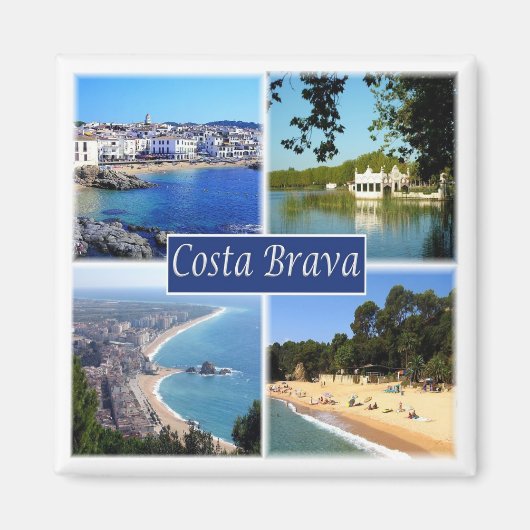 zES153 COSTA BRAVAスペイン、冷蔵庫 マグネット (正面)