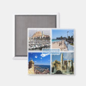 zES154 ALICANTE Postiguetビーチ説明、冷蔵庫 マグネット (正面/裏面)