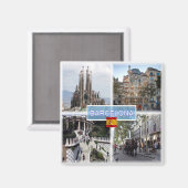 zES155バルセロナサグラダファミリアカサバトロ マグネット (正面/裏面)