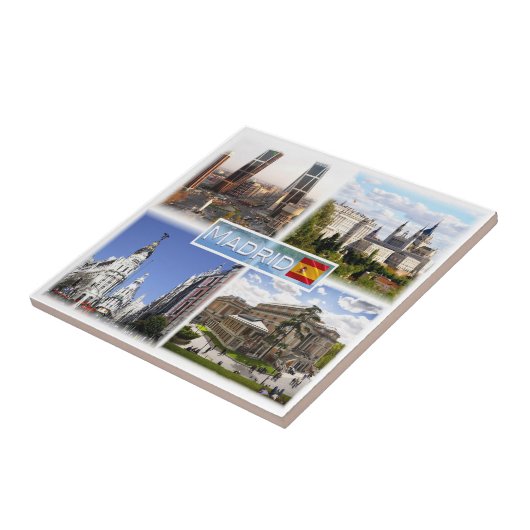 zES159 MADRID Puerta de Europa, plaza de Castilla, タイル (側面)