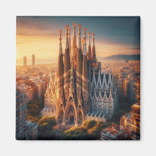 zESa13 BARCELONA Basilica Sagrada Familia冷蔵庫 マグネット