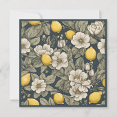 「Zest Wishes」レモンブライダルシャワー招待 招待状 (裏面)