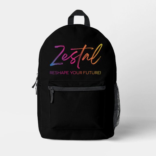 Zestal - Reshape Your Future! プリントバックパック (正面)