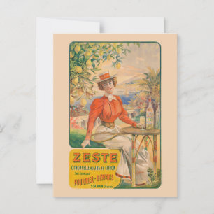 Zeste Citronnelle Vintage Poster 1904 ポストカード
