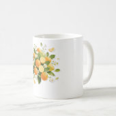 Zestful Harvest Scattered Citrus Fruits コーヒーマグカップ (正面右)