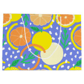 Zesty Citrus Fruit Summer Amalfi Coast ラージペーパーバッグ (裏面)