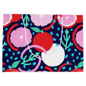 Zesty Citrus Fruit Summer Midnight Market ラージペーパーバッグ (裏面)