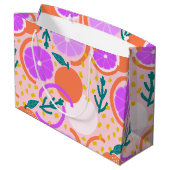 Zesty Citrus Fruit Summer Pink Lemonade ラージペーパーバッグ (裏面アングル)