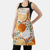 Zesty Citrus Geometric Confetti Chef Retro Kitchen エプロン (インサイチュ)