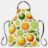 Zesty Citrus Harvest Apron – Orange & Lime Design エプロン (正面)