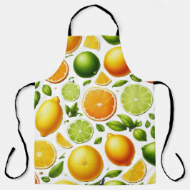 Zesty Citrus Harvest Apron – Orange & Lime Design エプロン