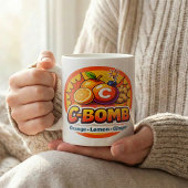 Zesty Citrus Pop Art C-Bomb Tea Mix コーヒーマグカップ