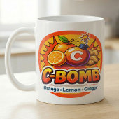 Zesty Citrus Pop Art C-Bomb Tea Mix コーヒーマグカップ