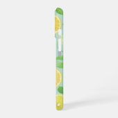 Zesty Lemon and Lime Fruit Pattern phone case iPhone 16ケース (左側面)