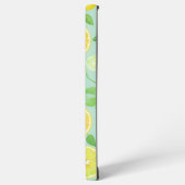 Zesty Lemon and Lime Fruit Pattern phone case Samsung Galaxyケース (左側面)