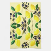 Zesty Lemons and Olives Kitchen Towels キッチンタオル (縦)