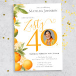 Zesty Orange写真40th Birthdayパーティー 招待状<br><div class="desc">Zesty Orange Photo 40th Birthdayパーティの招待状。熱烈なオレンジの大人のマイルストーンの誕生日パーティーテーマであなたのお祝いを点火！活気と活気に満ちたデザインは、おもしろいが満たされた集まりのステージを設定する。自分のカスタムマイルストーンお気に入りのお祝いにtouchを追加し、自分の写真を組み込んで自分の体験をパーソナライズすユニークる。オレンジ色の千々とアクセントよくはしゃぐに、すべての詳細は喜びと興奮を醸し出し、このテーマは熱心な雰囲気であなたの誕生日のbashを注入することを約束し、誰もが耳から耳まで笑みを浮かべるだろう。愛する人と一緒に忘れられない思い出を作り出す最高の楽しみを受け入れる準備をしなさい！</div>