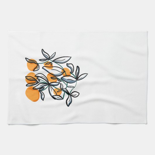 Zesty Orange キッチンタオル (横)