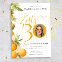 Zesty Orange Photo 30th Birthdayパーティー