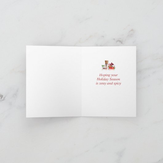 Zesty Spicy Holdayの季節付き挨拶おもしろい カード (内部)
