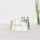 Zesty Thanks Lemon Citrus Sweetie Baby Shower  サンキューカード (正面)