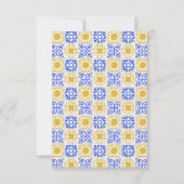 Zesty Thanks Lemon Mediterranean Baby Shower サンキューカード (裏面)