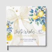 Zesty Wishes Lemon Italian Amalfi Baby Shower ゲストブック (正面)