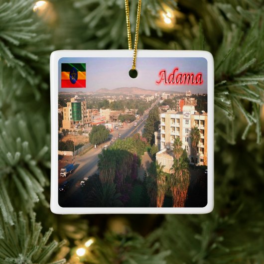 zET004 ADAMA，エチオピア，アフリカ， セラミックオーナメント (ツリー)