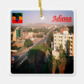 zET004 ADAMA，エチオピア，アフリカ， セラミックオーナメント (正面)