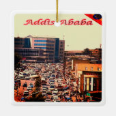 zET006 ADDIS ABEBA、活気ある中心、 セラミックオーナメント (裏面)