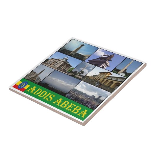 zET007 ADDIS ABABA,モザイク,エチオピア, タイル (側面)