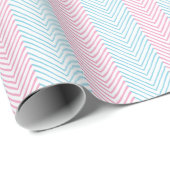 Zeta Chevron Stripe in Pink and Aqua ラッピングペーパー (ロールコーナー)