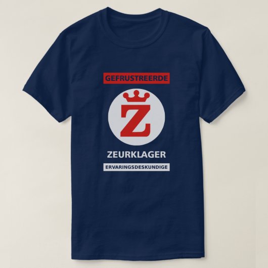 'Zeurklager' parodie Recht op spreken T Shirt Tシャツ (デザイン正面)