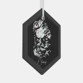 Zeusの頭を作成 ガラスオーナメント (正面右)