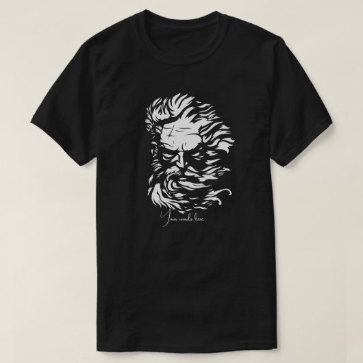 Zeusの頭を作成 Tシャツ (デザイン正面)