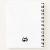 Zeus Geometric Graphite Marble Notebook ノートブック (裏面)