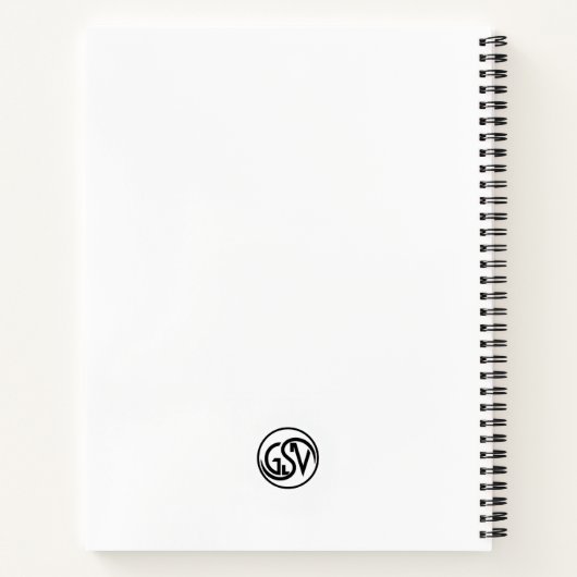Zeus Geometric Graphite Marble Notebook ノートブック (裏面)