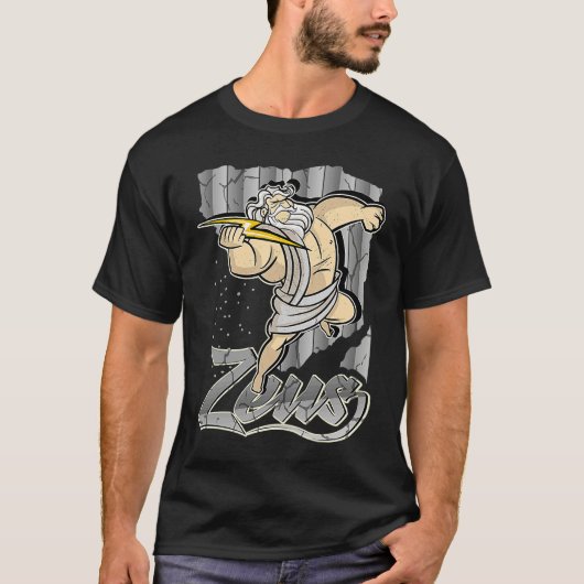 Zeus Greek God Hero Costume Training God of War Tシャツ (正面)