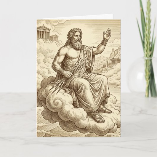 Zeus Greek Mythology Greeting Card カード (正面)