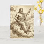Zeus Greek Mythology Greeting Card カード (黄色い花)